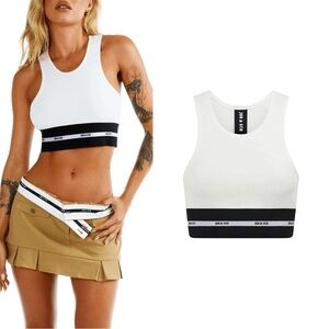 Jagger and Stone Erin Crop Tank in White